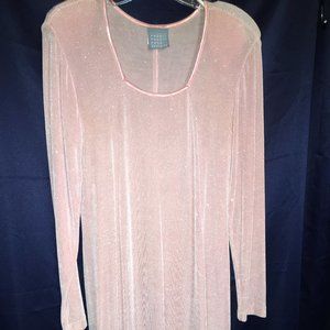 DRESS PRON OR WEDDINGS PINK LONG SLEEVE SIZE 10